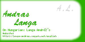 andras langa business card